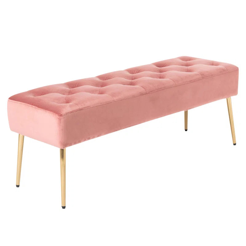 Velvet Upholstered Bench