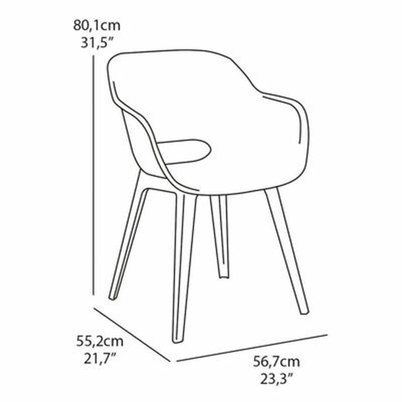 Outdoor Chairs Akola 2 Pcs Graphite