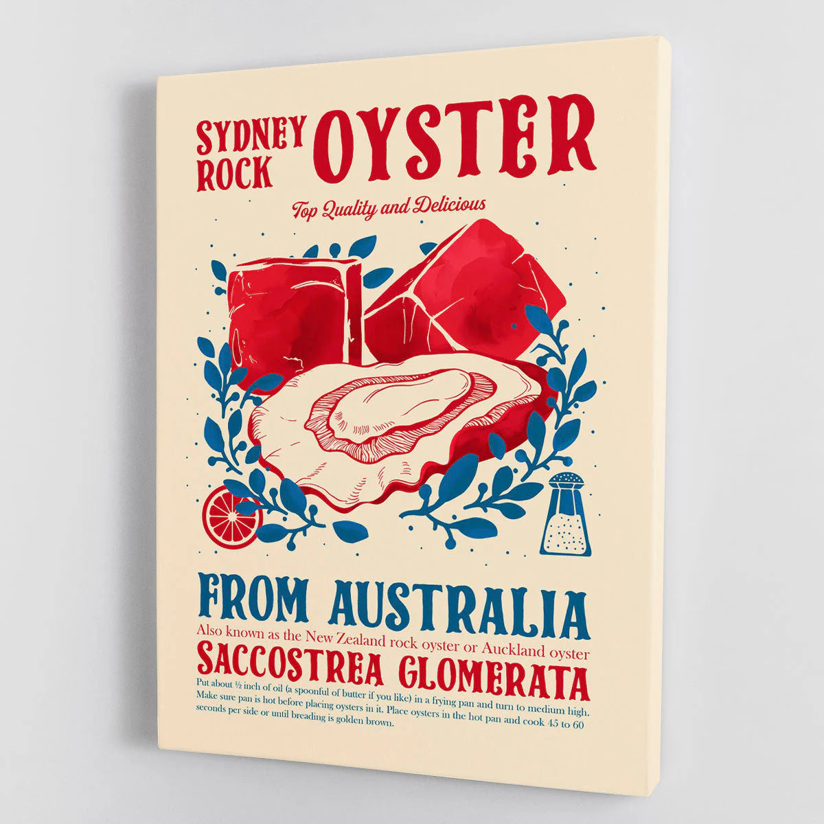 Oyster Kitchen Decor Canvas Print or Poster