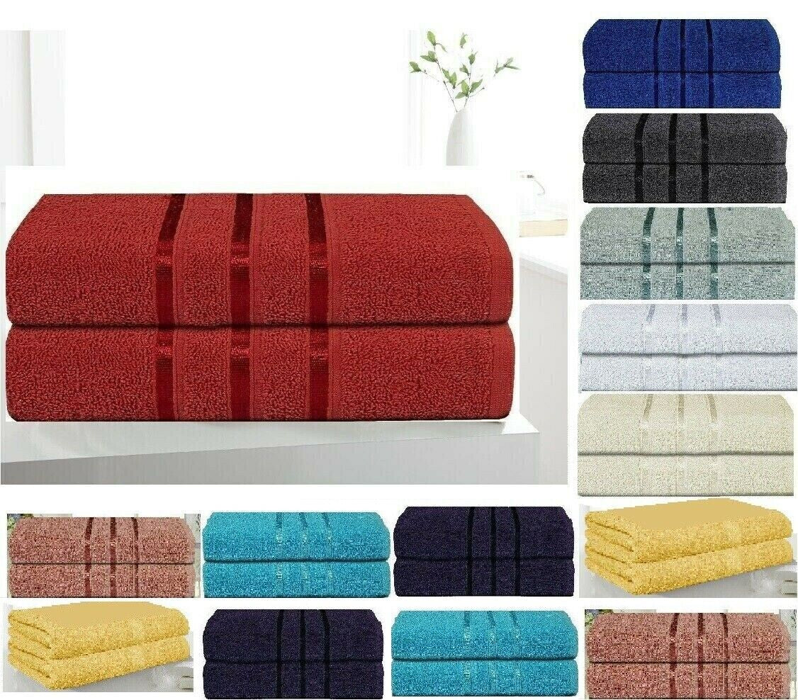 2 PACK Egyptian Luxury LARGE Bathroom TOWELS SETS BATH SHEETS Cotton Jumbo