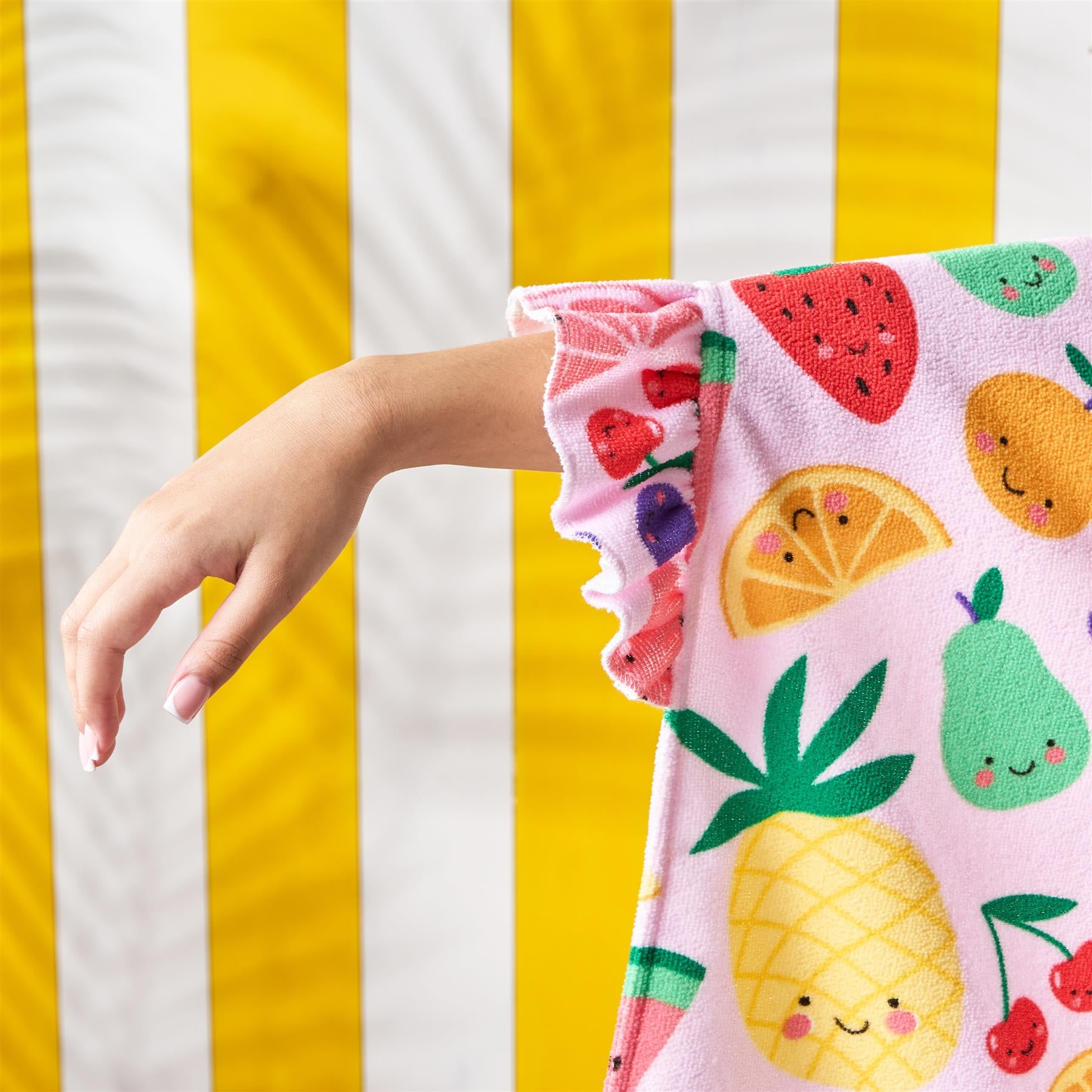 Kids Poncho Beach Towel Hooded Quick Dry Microfibre Holiday Swimming Absorbent