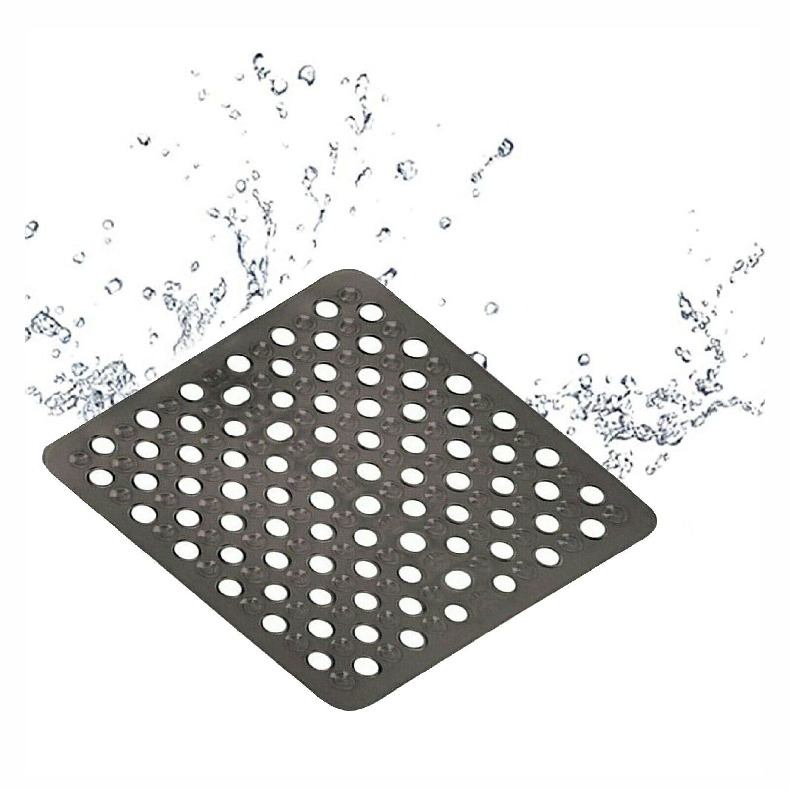 BATH SHOWER MAT NON SLIP PVC BATHROOM RUBBER MATS anti SLIP SUCTION 43 X 43 Cm
