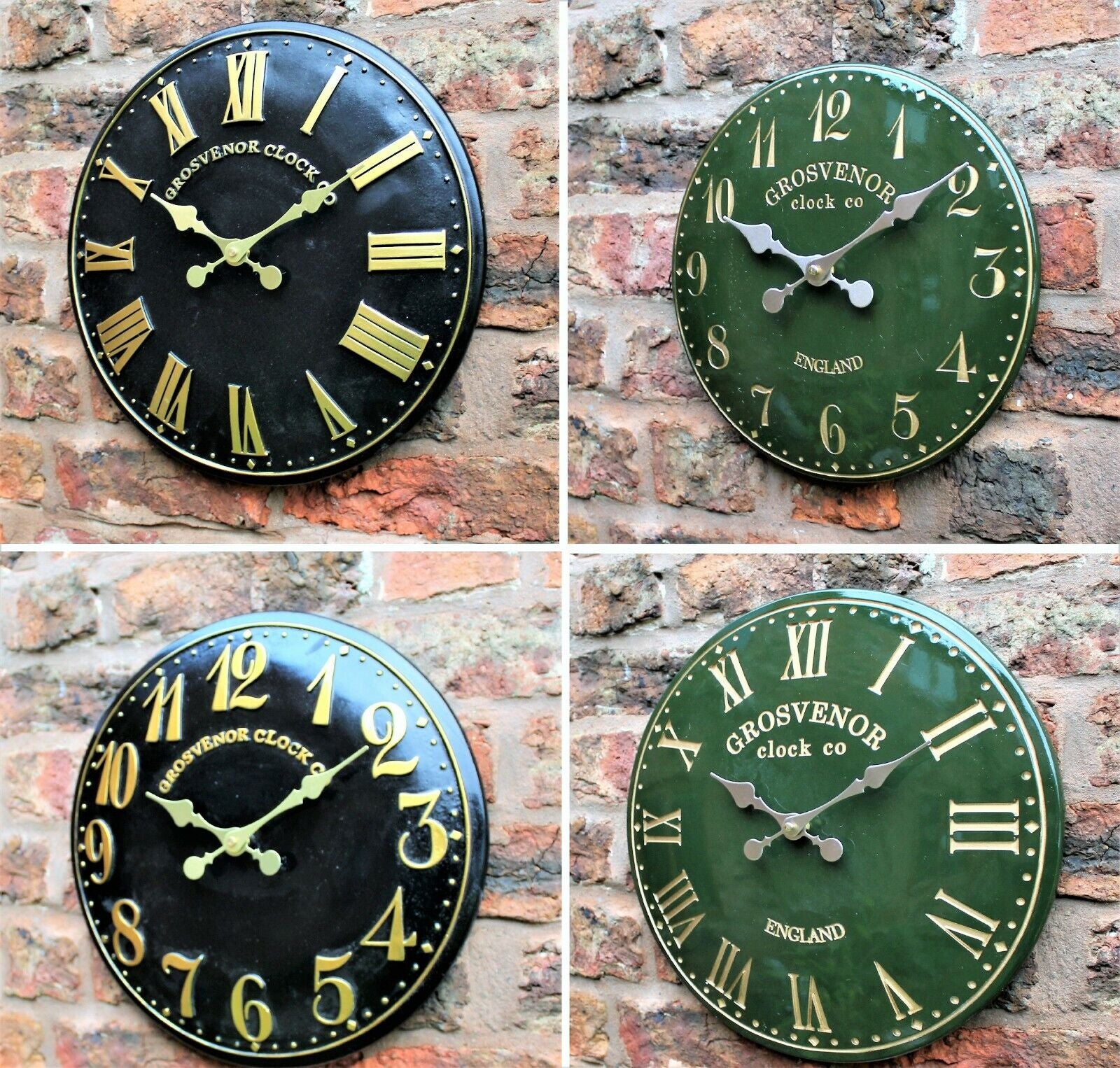 Outdoor Indoor Garden Wall Clock Station Hand Painted Church Clock Home Decor