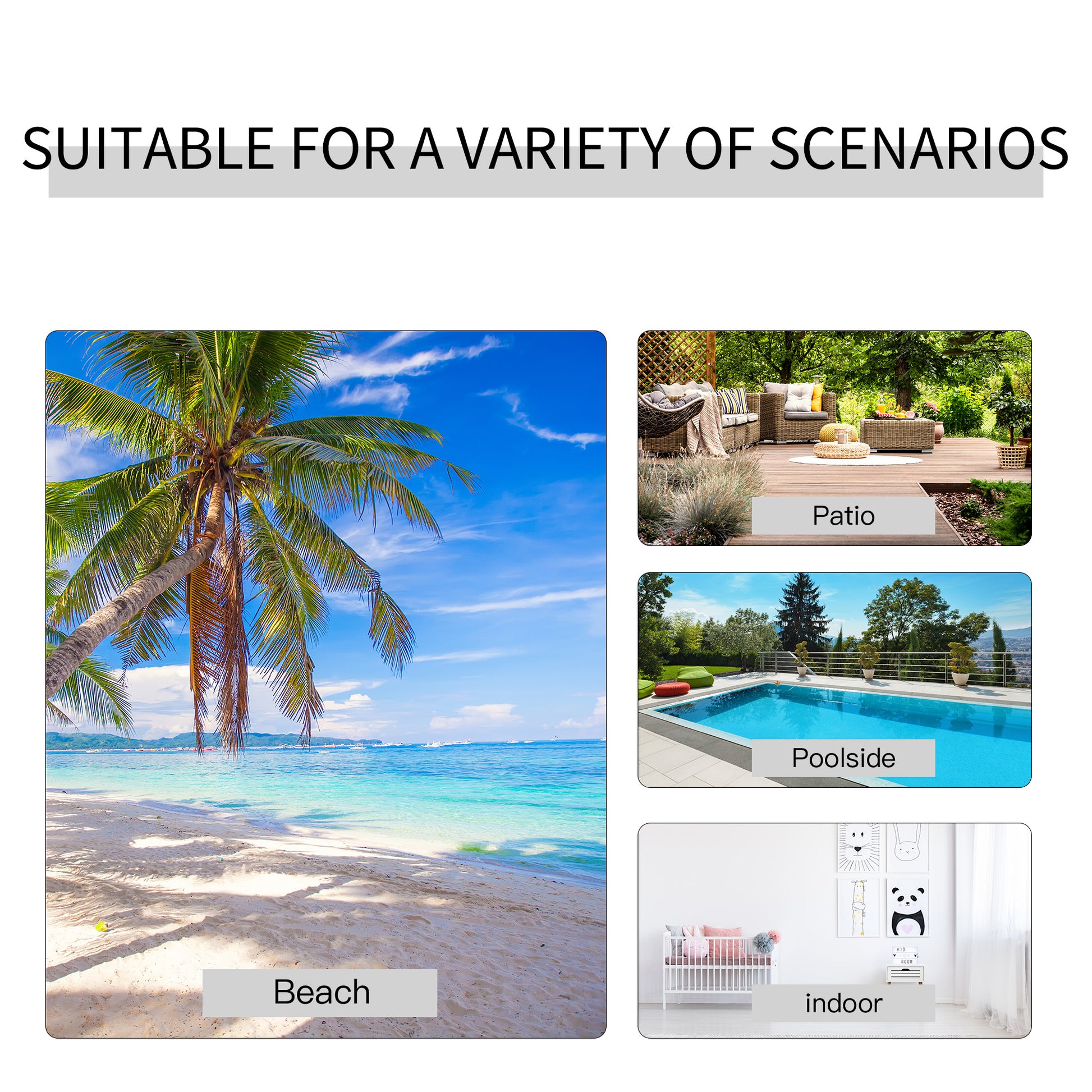 3 Pieces Lounge Chair Set Garden Recliner Chair with Coffee Table for Patio