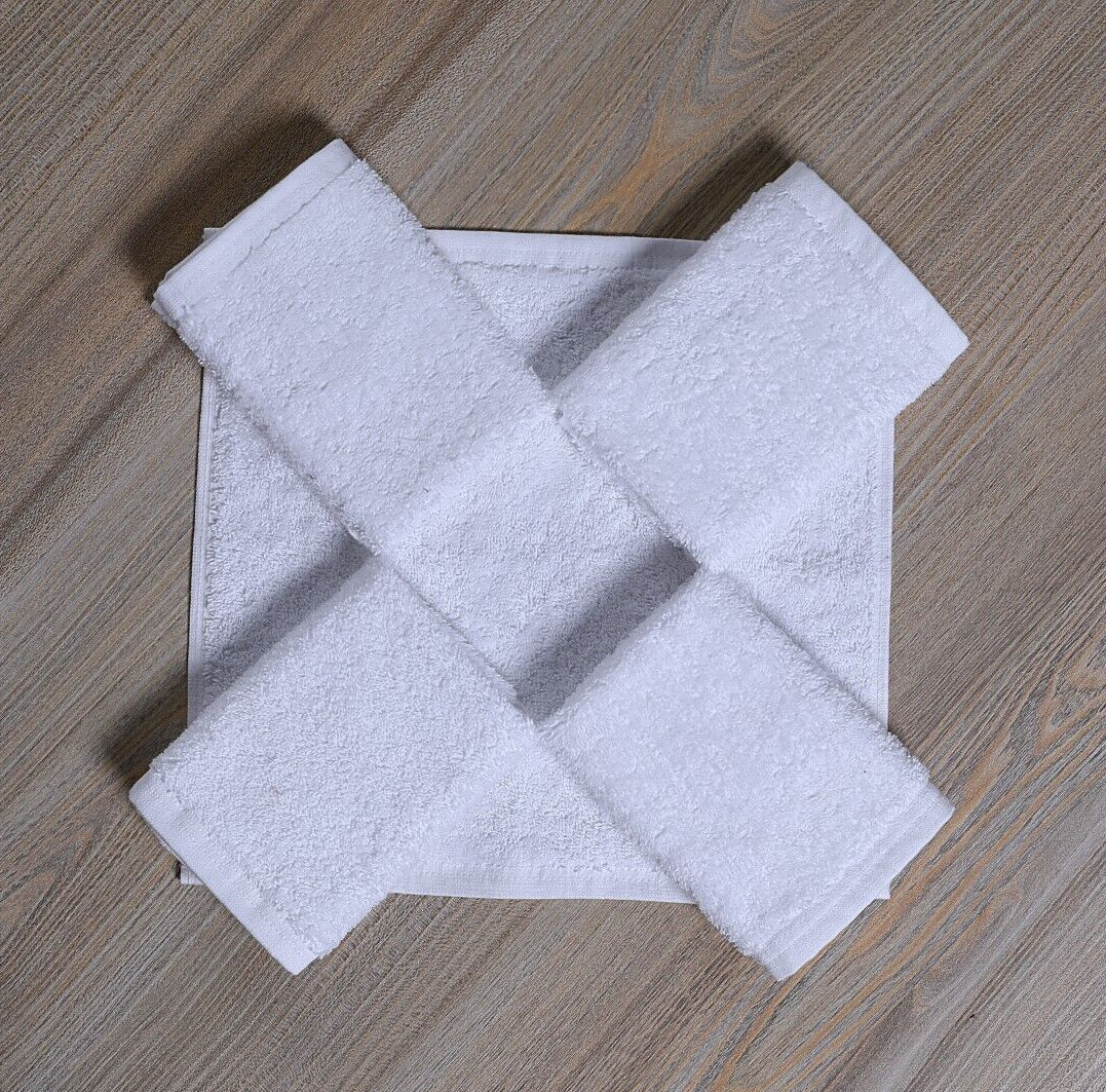 12 Piece 100% Pure Cotton & Bamboo Face Towel Set Make up Remover Cloth 30X30Cm