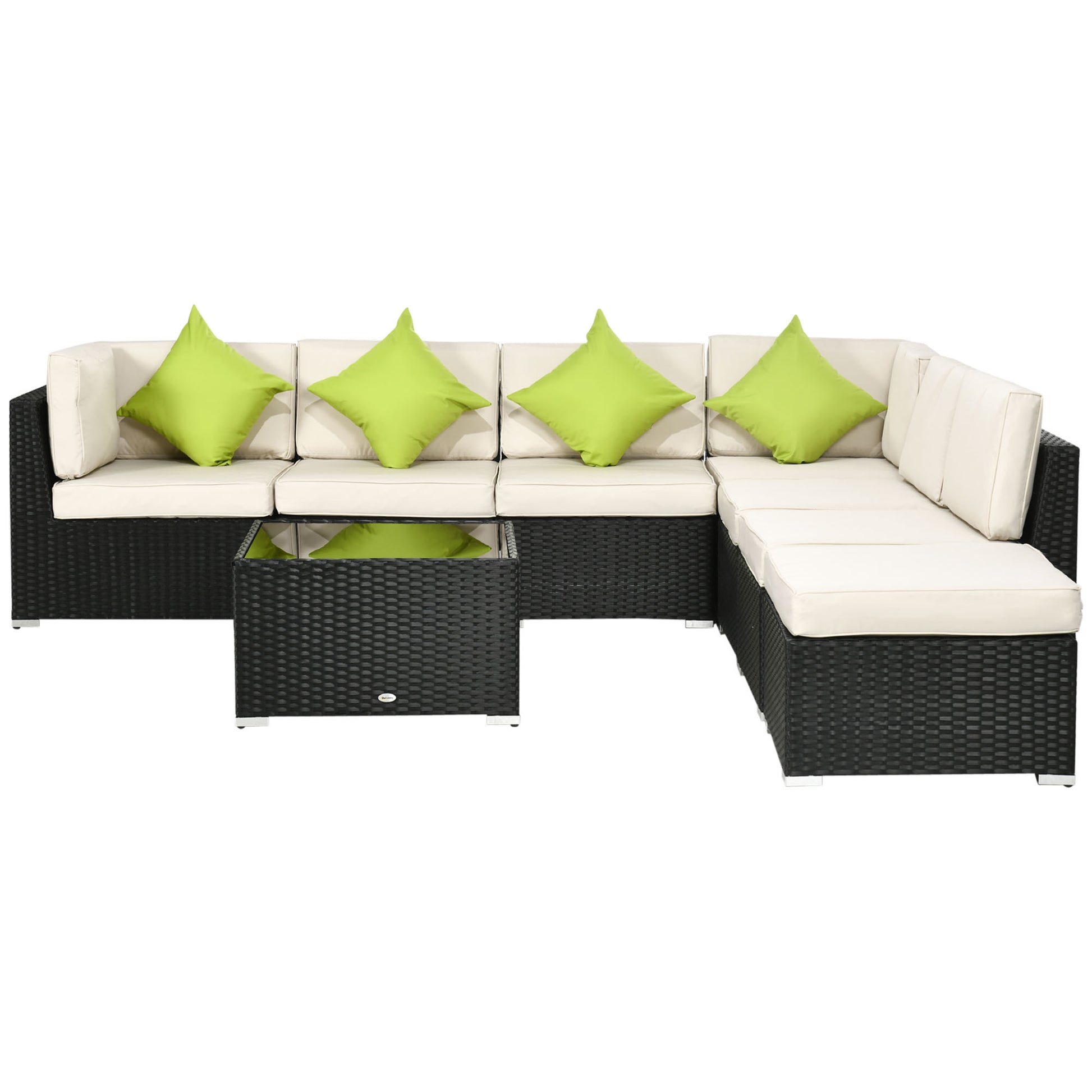 Rattan Outdoor Garden Furniture Patio Corner Sofa Set with Cushions