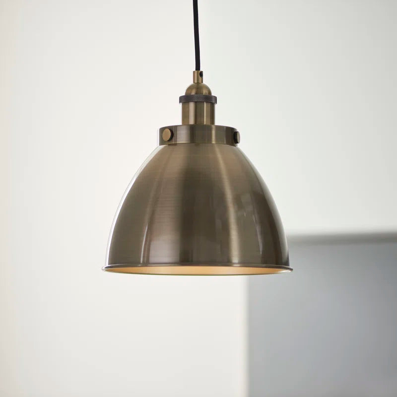 Howze 1 - Light Antique Brass Dome Pendant