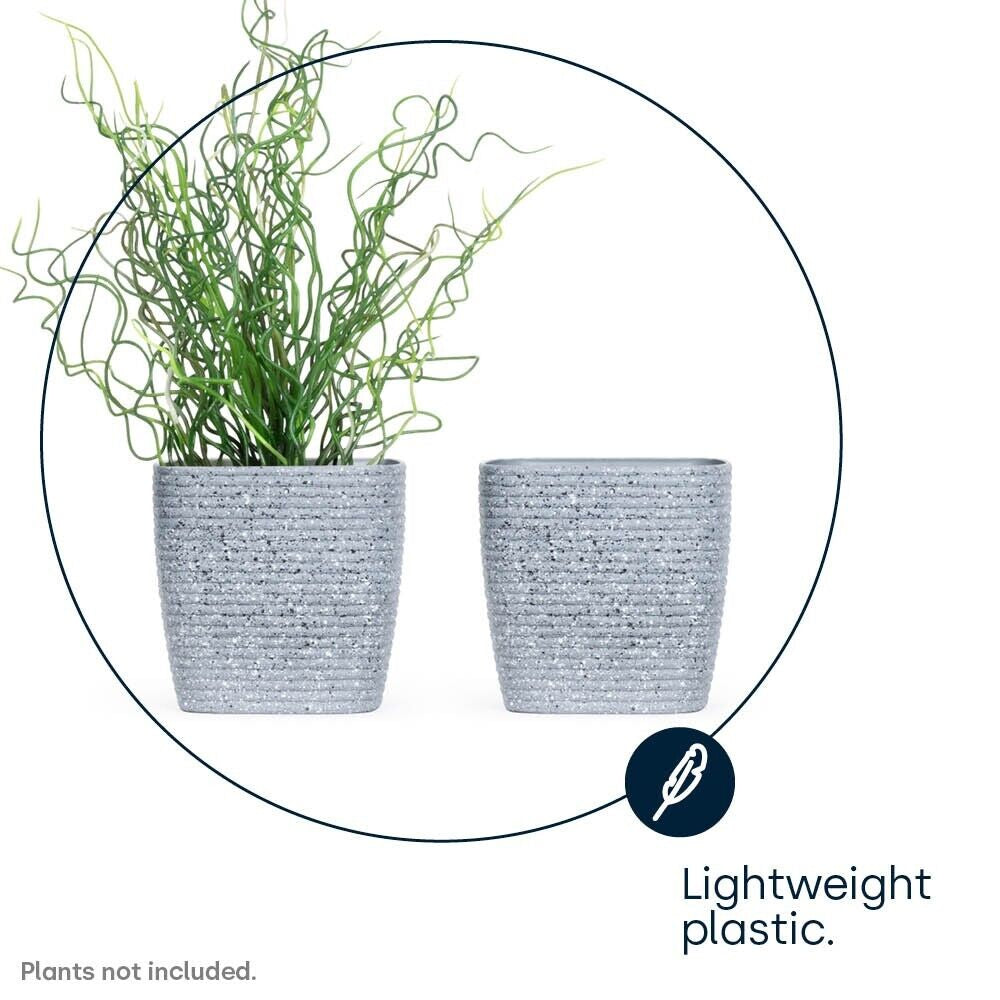 LIVIVO Plastic Garden Flowerpot, Planter Basket for Indoor & Outdoor Plants