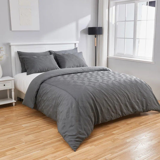 Polyester Geometric Duvet Cover with Pillowcases