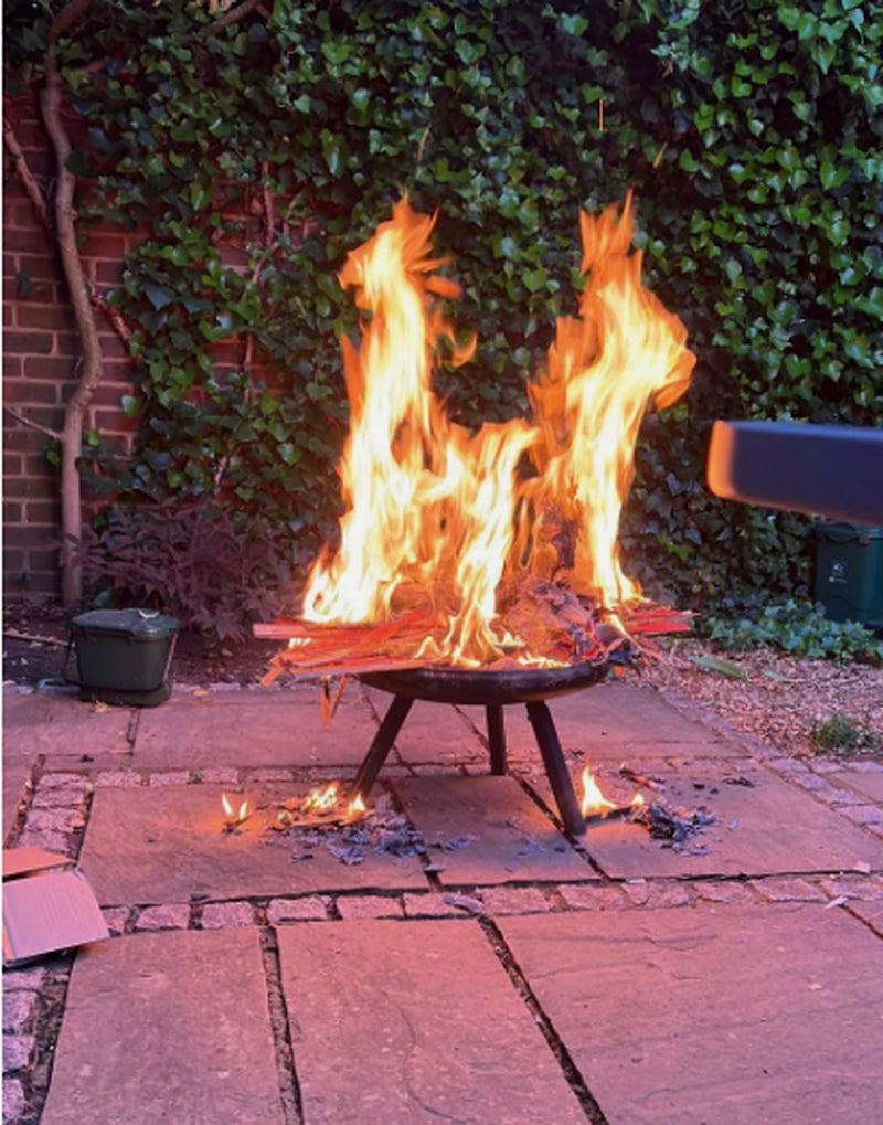 Fire Pit Outdoor, Garden Patio Heater Charcoal Log Wood Burner, Steel Fire Bowl