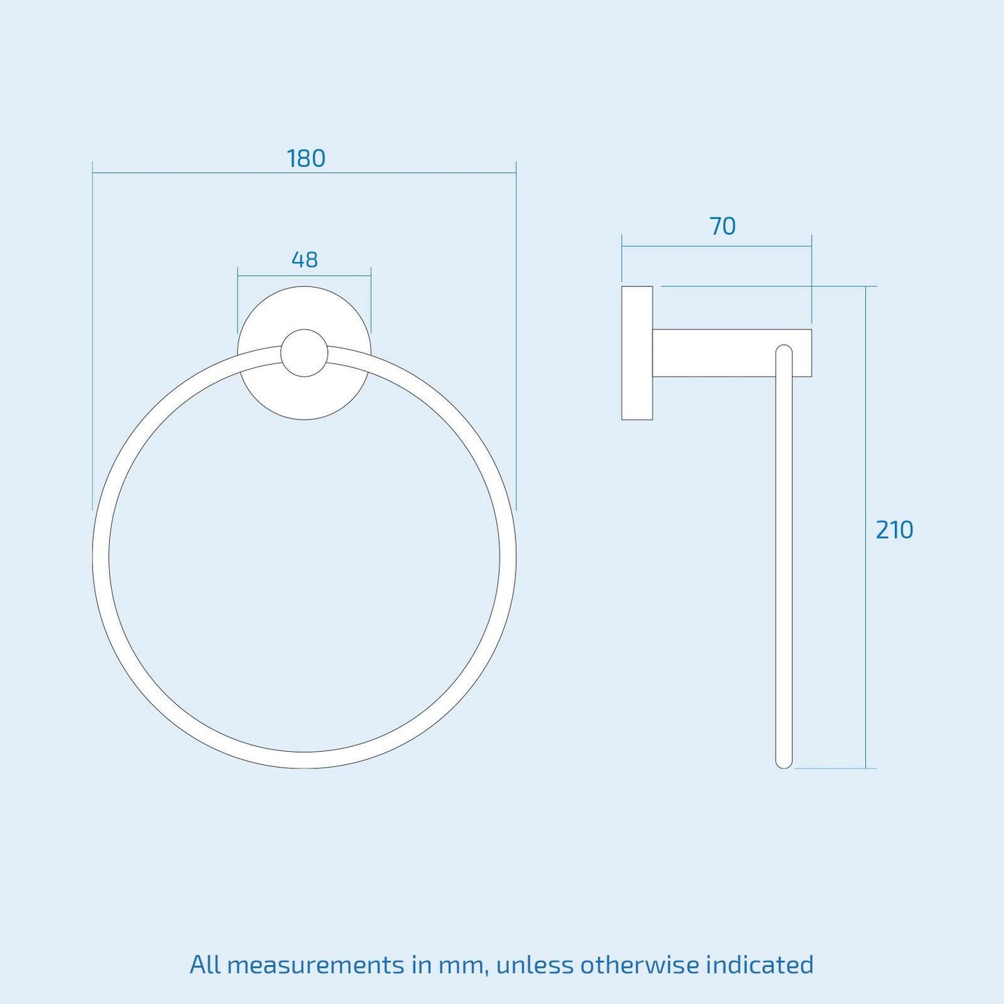 Modern round Black Matte Bathroom Accessories