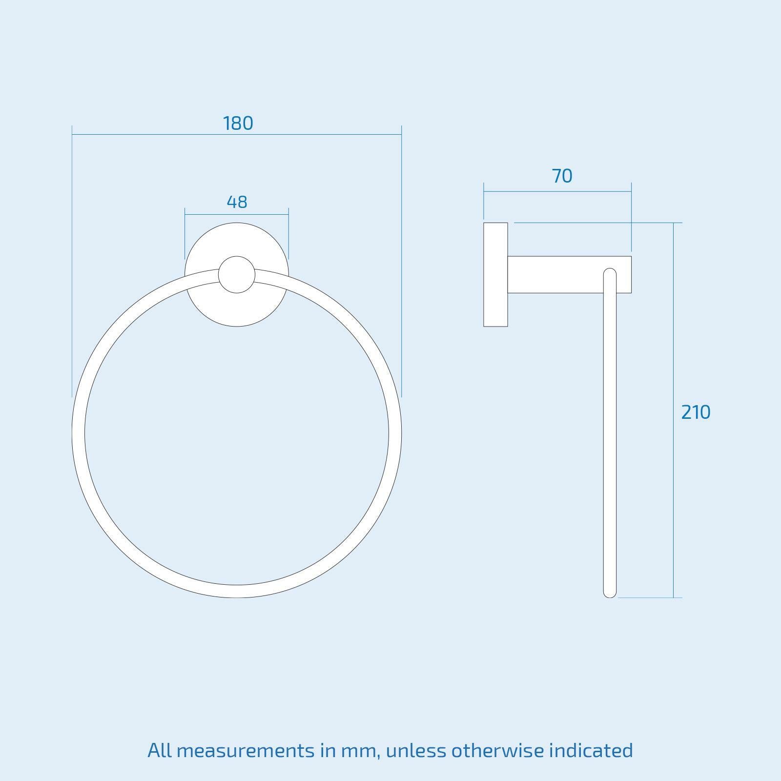 Modern round Black Matte Bathroom Accessories