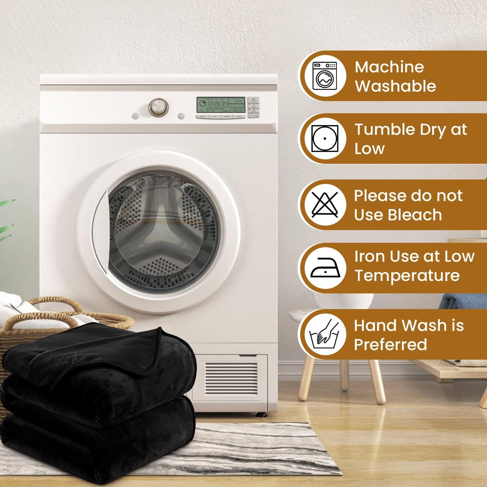 Large Fleece Blanket Throw Reversible Soft Warm Bed Sofa Blanket Double & King