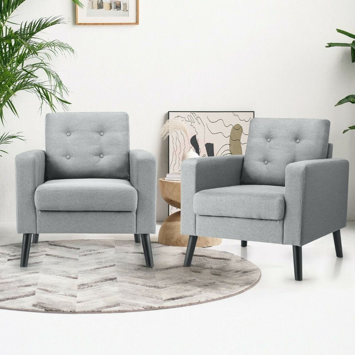 Modern Upholstered Accent Sofa Chair for Living Room