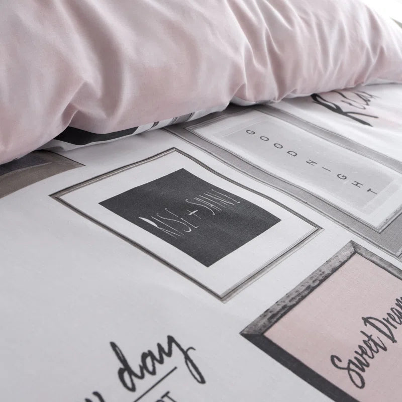 Sleep Dreams Reversible Duvet Cover Set with Pillowcases