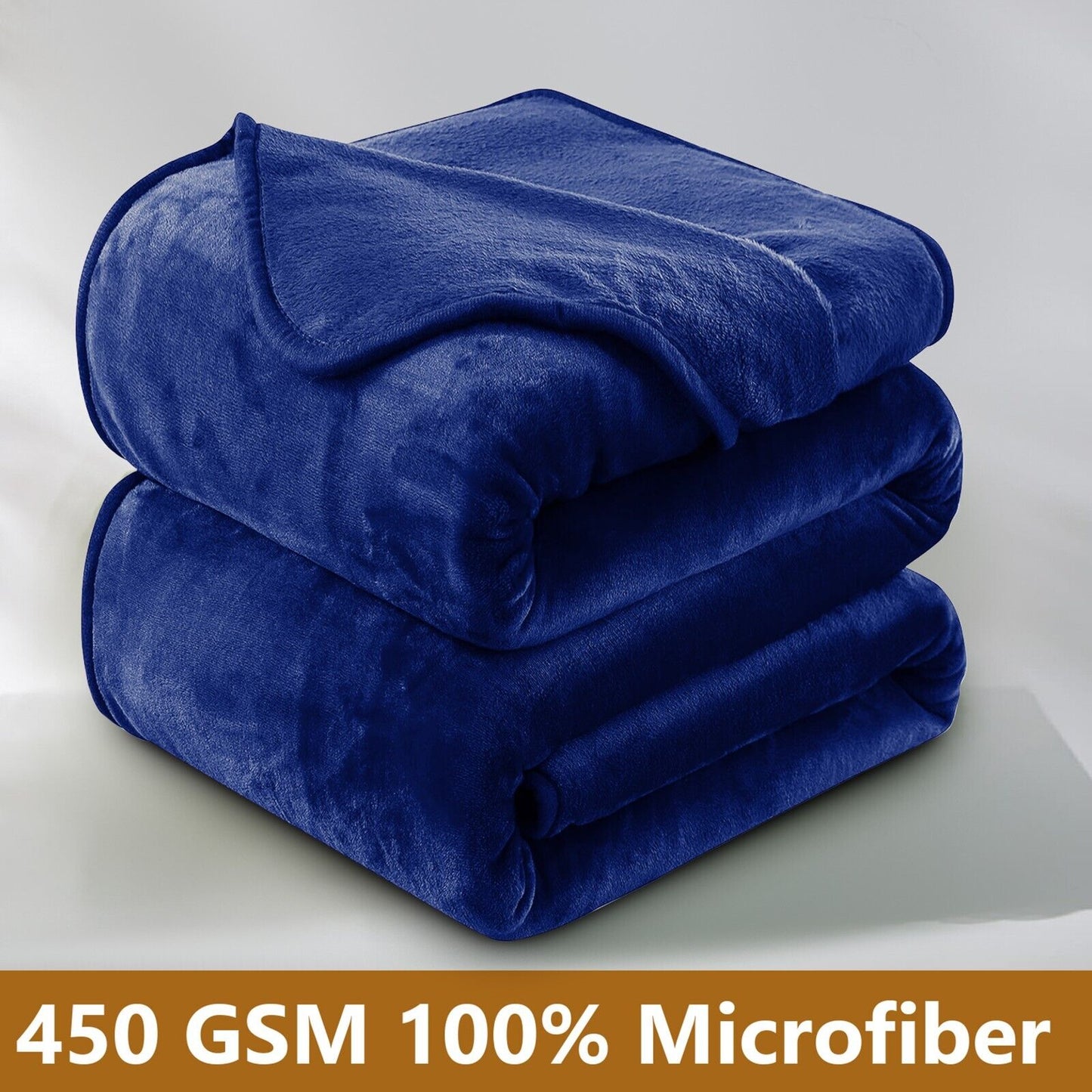 Large Fleece Blanket Throw Reversible Soft Warm Bed Sofa Blanket Double & King