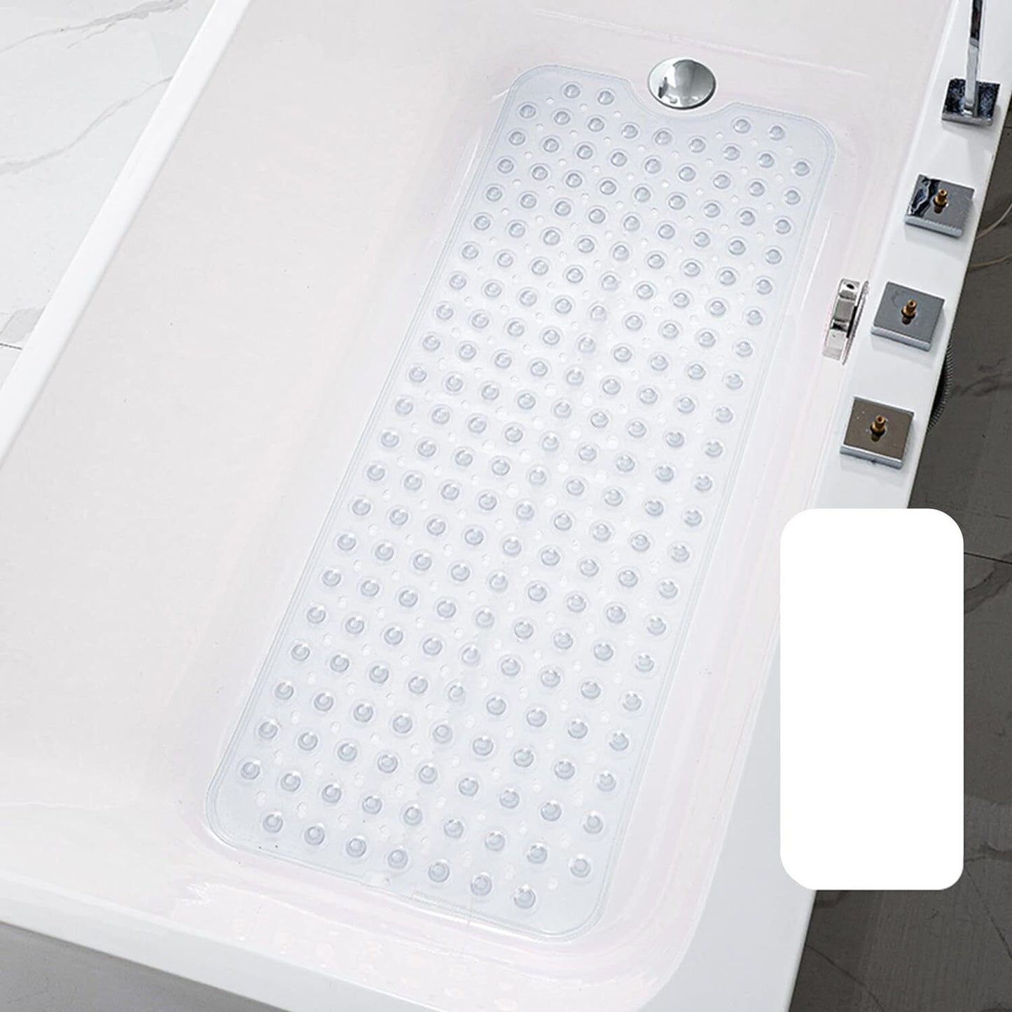 EXTRA LARGE NON-SLIP BATH MAT BATHTUB BATHROOM SHOWER MAT RUBBER STRONG SUCTION
