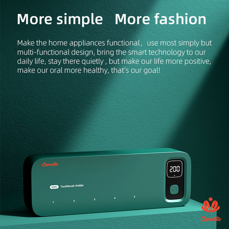 Caredite 2023 Toothbrush Sterilizer Holder with New Multi Colors, Fast Drying Professional Home Toothbrush Sterilizer Protect Your Family Oral Health Bathroom Wall-Mounted Adjustable