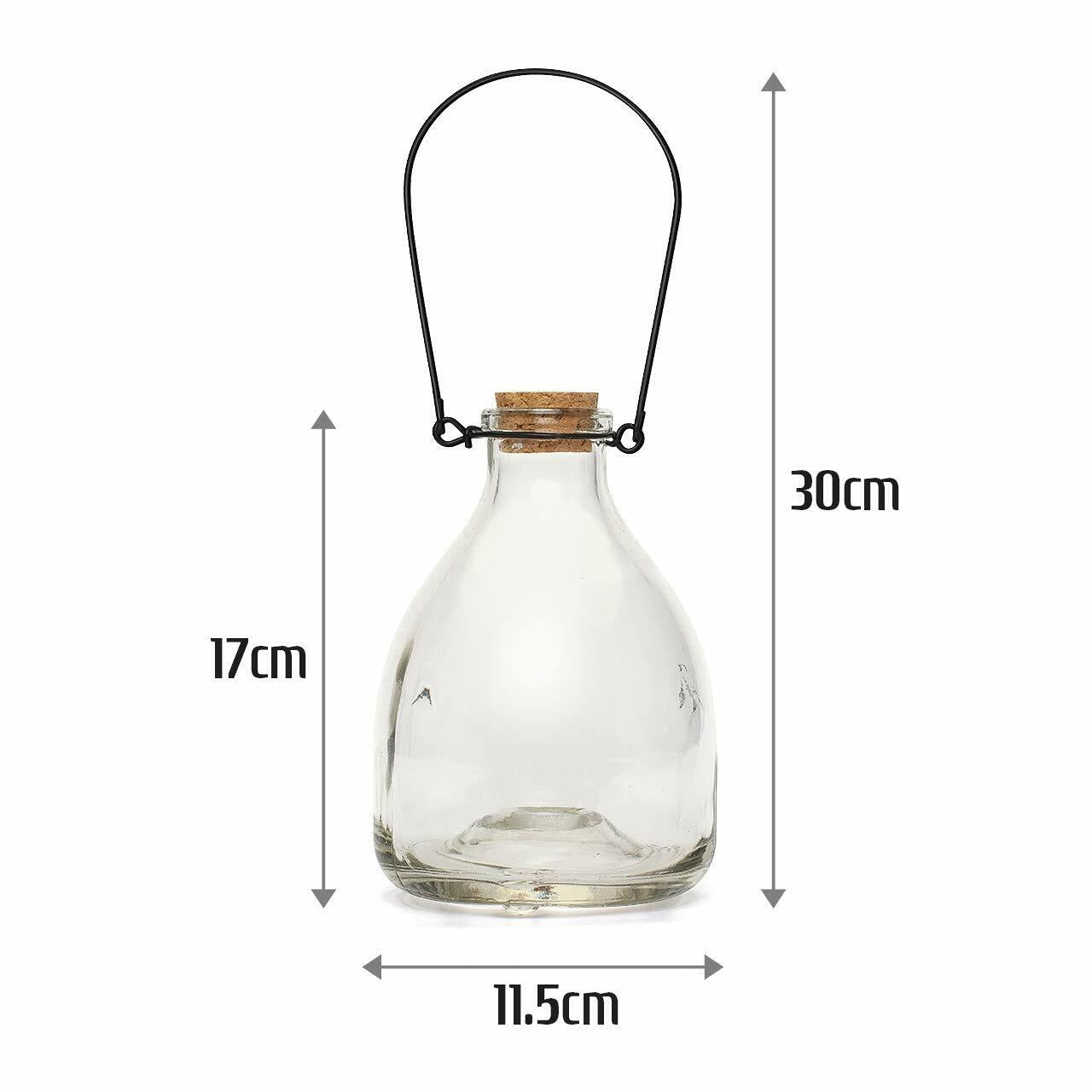 Glass Wasp Trap Large Hanging Honey Pot Outdoor & Fly Catcher for Flies Insects