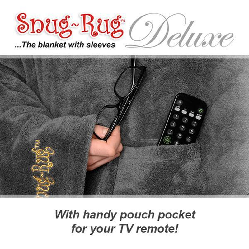 Genuine Snug Rug DELUXE ™ ADULT Cosy Warm SLEEVED Arms Blanket Fleece Official