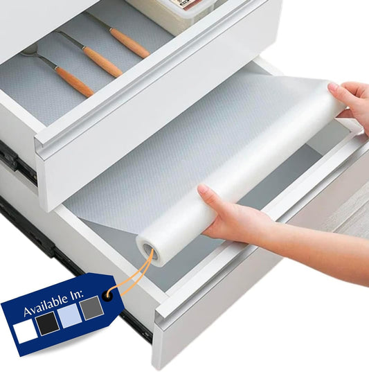 Kitchen Drawer Liners by Linda’S Essentials (30 X 200 Cm) - Non-Slip Cupboard & Fridge Mats, Protects from Spills, Multi-Use Shelf & Cabinet Liner, Great Kitchen Accessory (Clear)