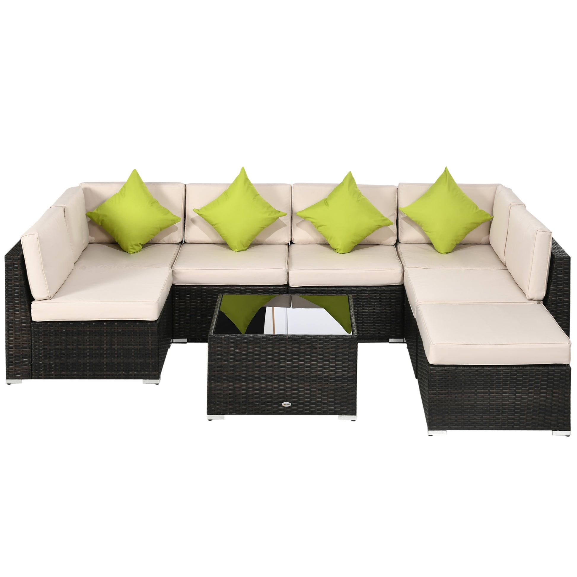 Rattan Outdoor Garden Furniture Patio Corner Sofa Set with Cushions