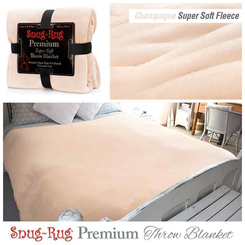 Large Blanket Fleece Throw Sofa Bed Luxury Soft Warm for Winter Single Double UK