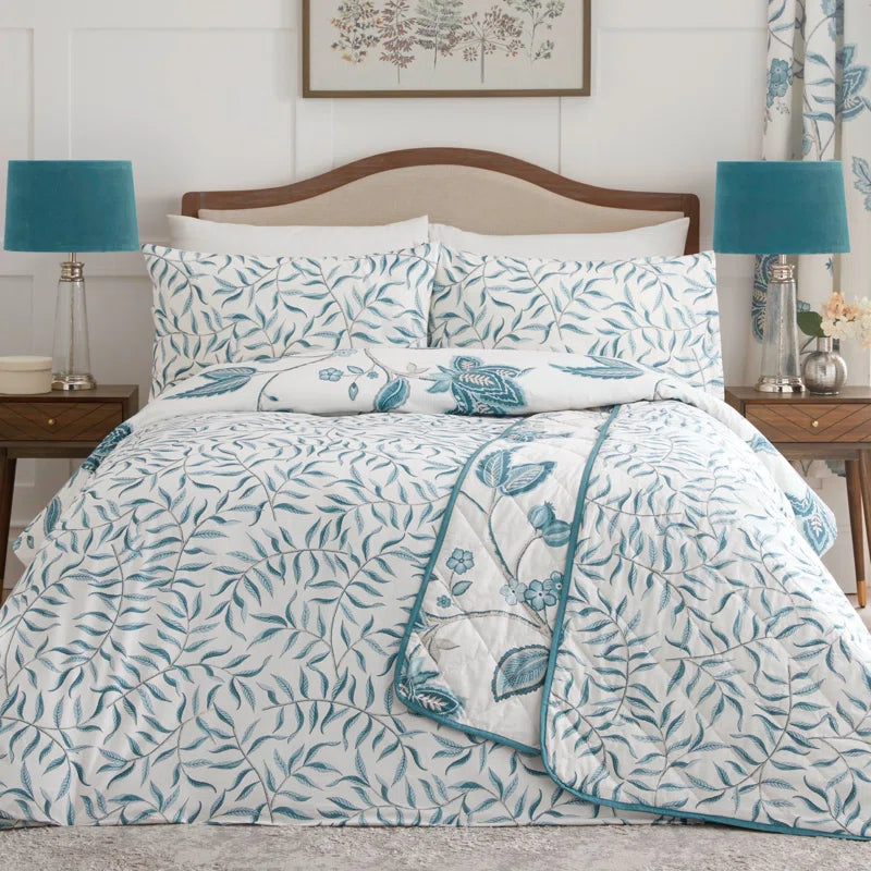 Polyester Floral Duvet Cover Set with Pillowcases
