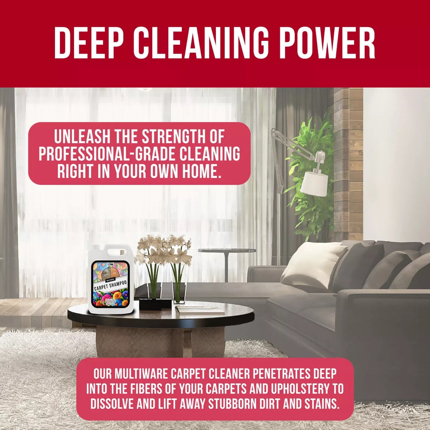 CARPET SHAMPOO CLEANER CLEANING DETERGENT 5L ODOUR PET DEODORISER VAX FLORAL