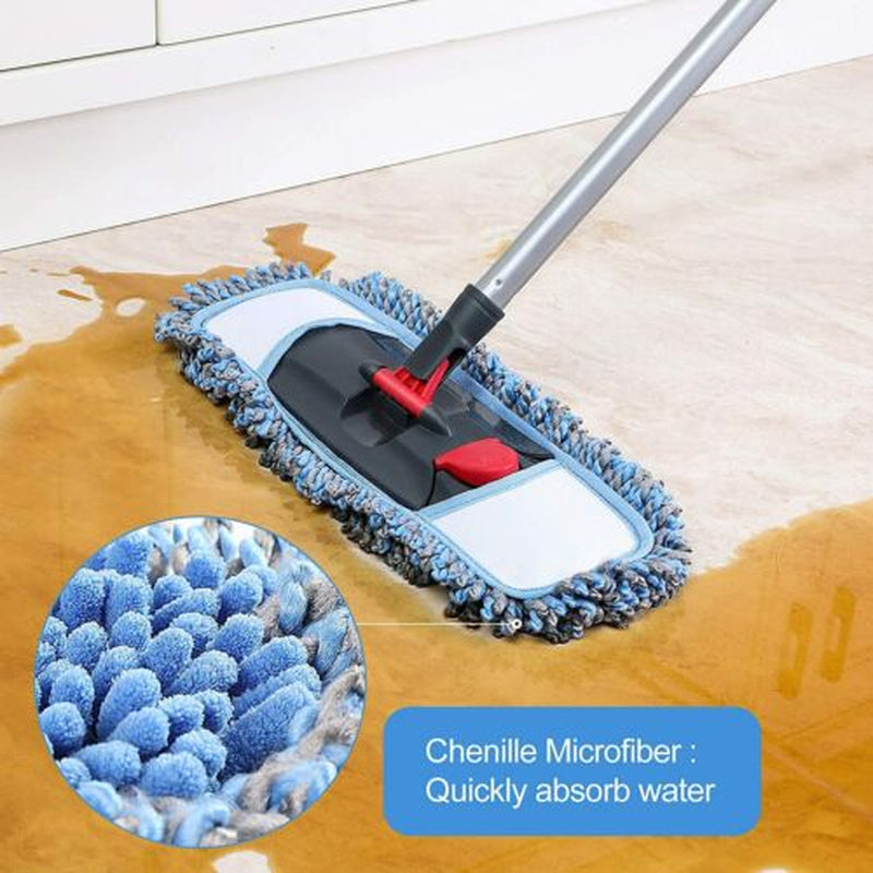 Hardwood Tile Marble Floor Microfiber Dust Mop Professional Dry Wet Flat Mops