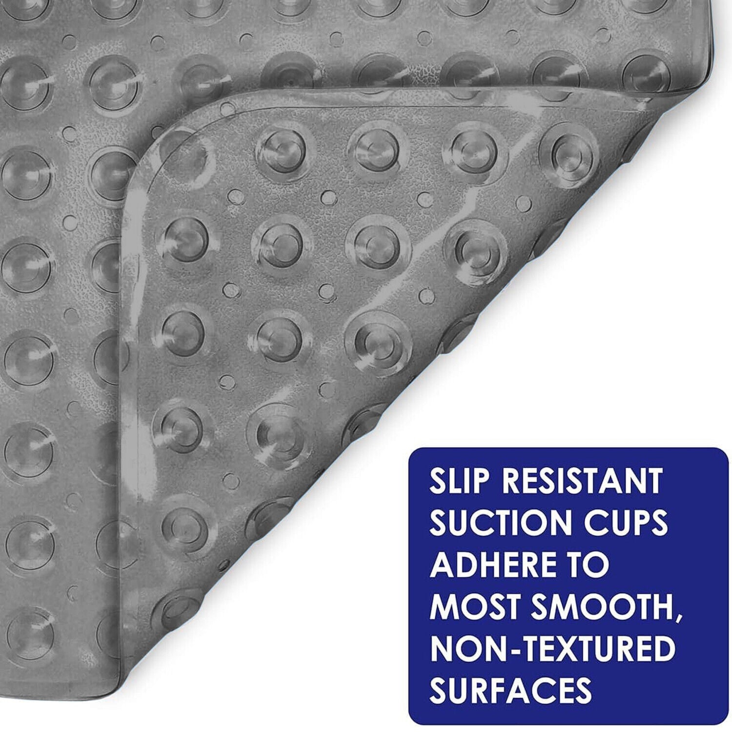 Extra Large Non Slip Bath Mat Bathtub Strong Suction Anti-Mold Rubber Shower Mat