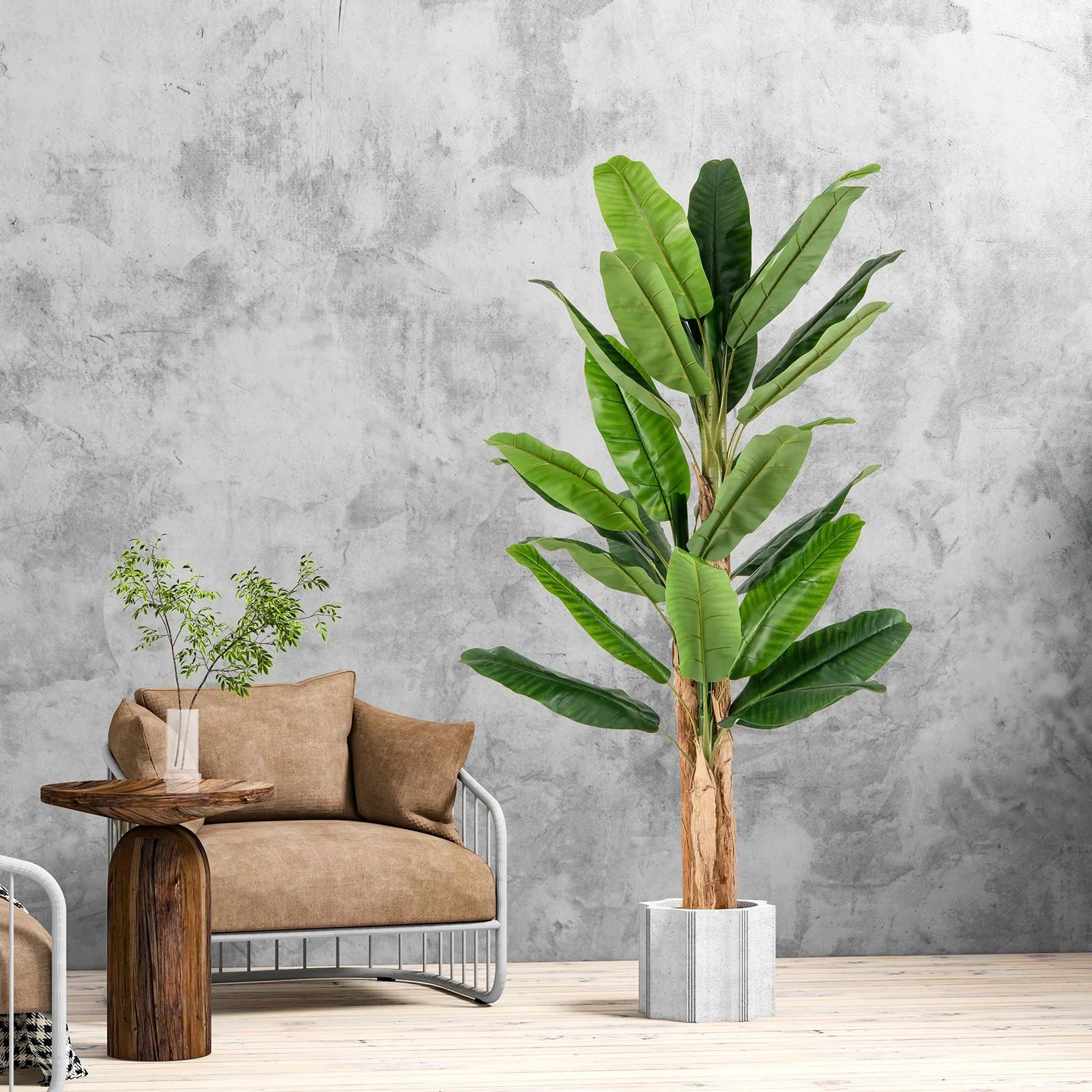 195Cm Tall Artificial Banana Tree with 27 Large Leaves