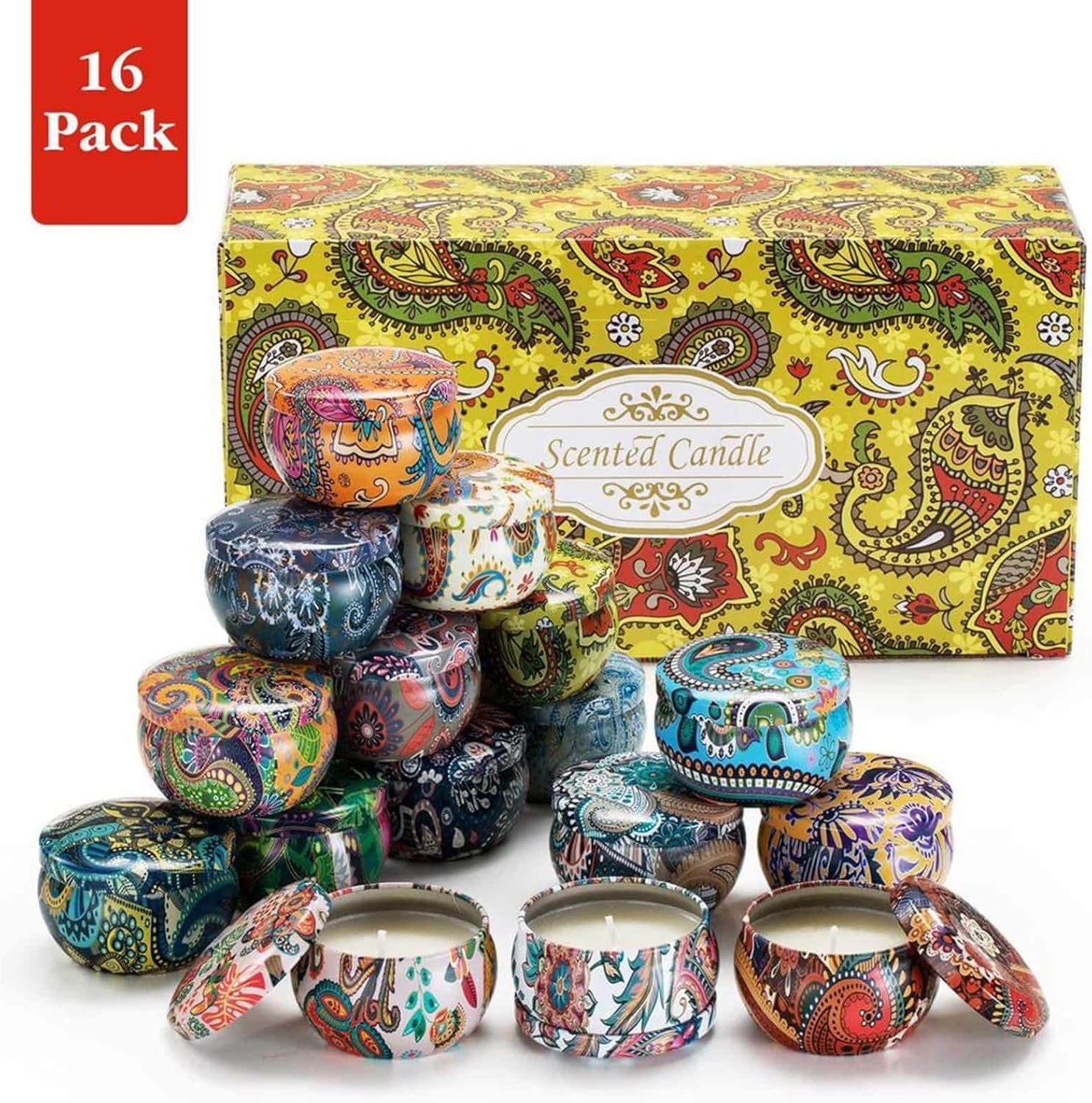 Aromatherapy Candles Set?16 Aromatherapy Candles Natural Oils Gifts Set?Aromatherapy Candles Set