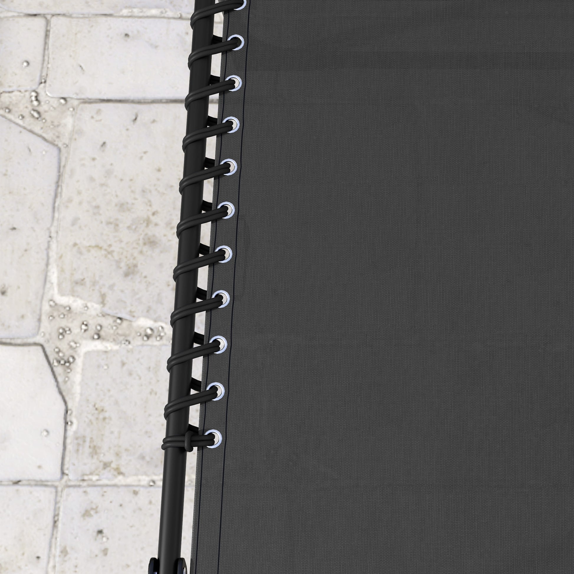 2 Pcs Beach Chaise Lounge 4 Adjustable Positions Sleeping Bed