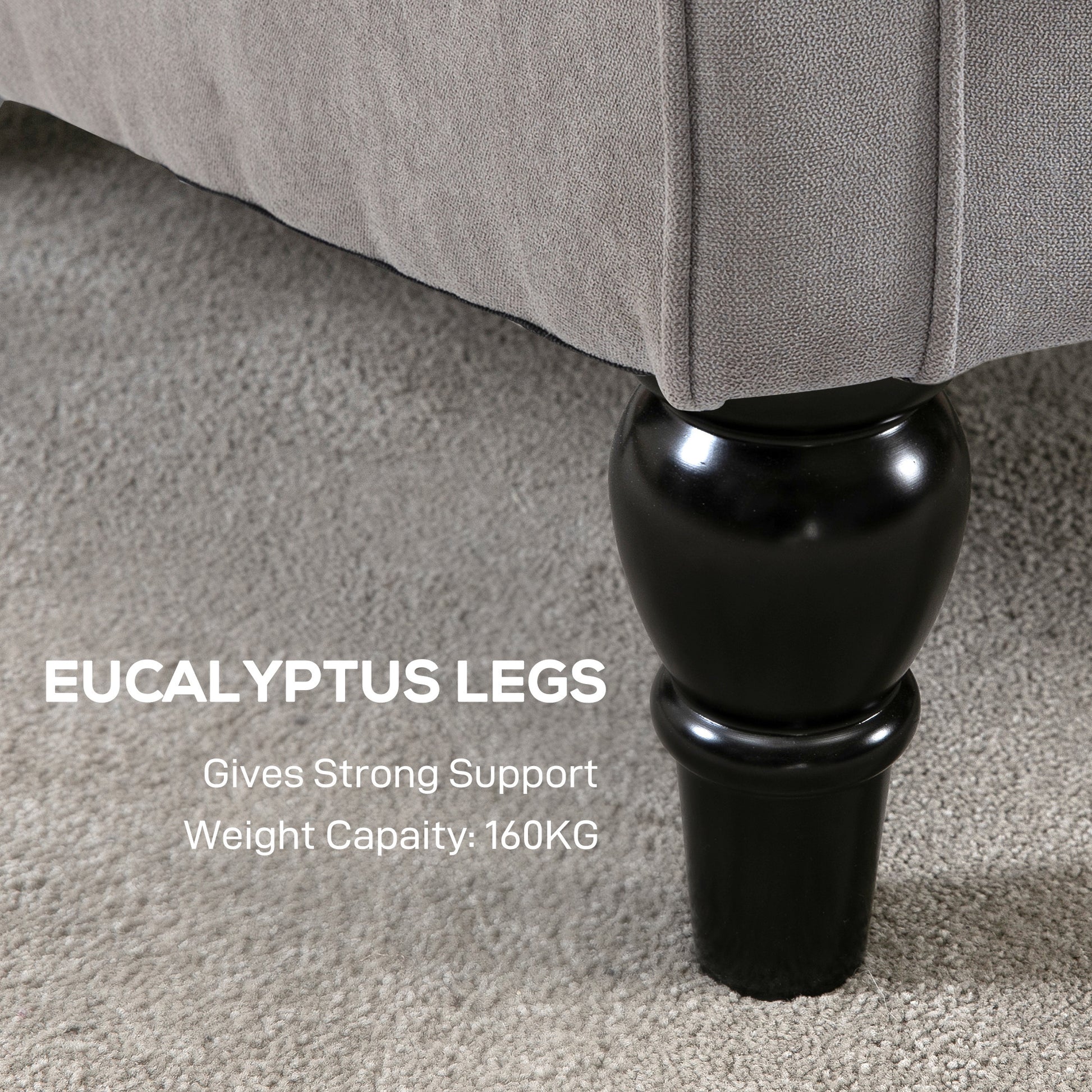 Retro Accent Chair Wingback Armchair with Wood Frame for Living Room