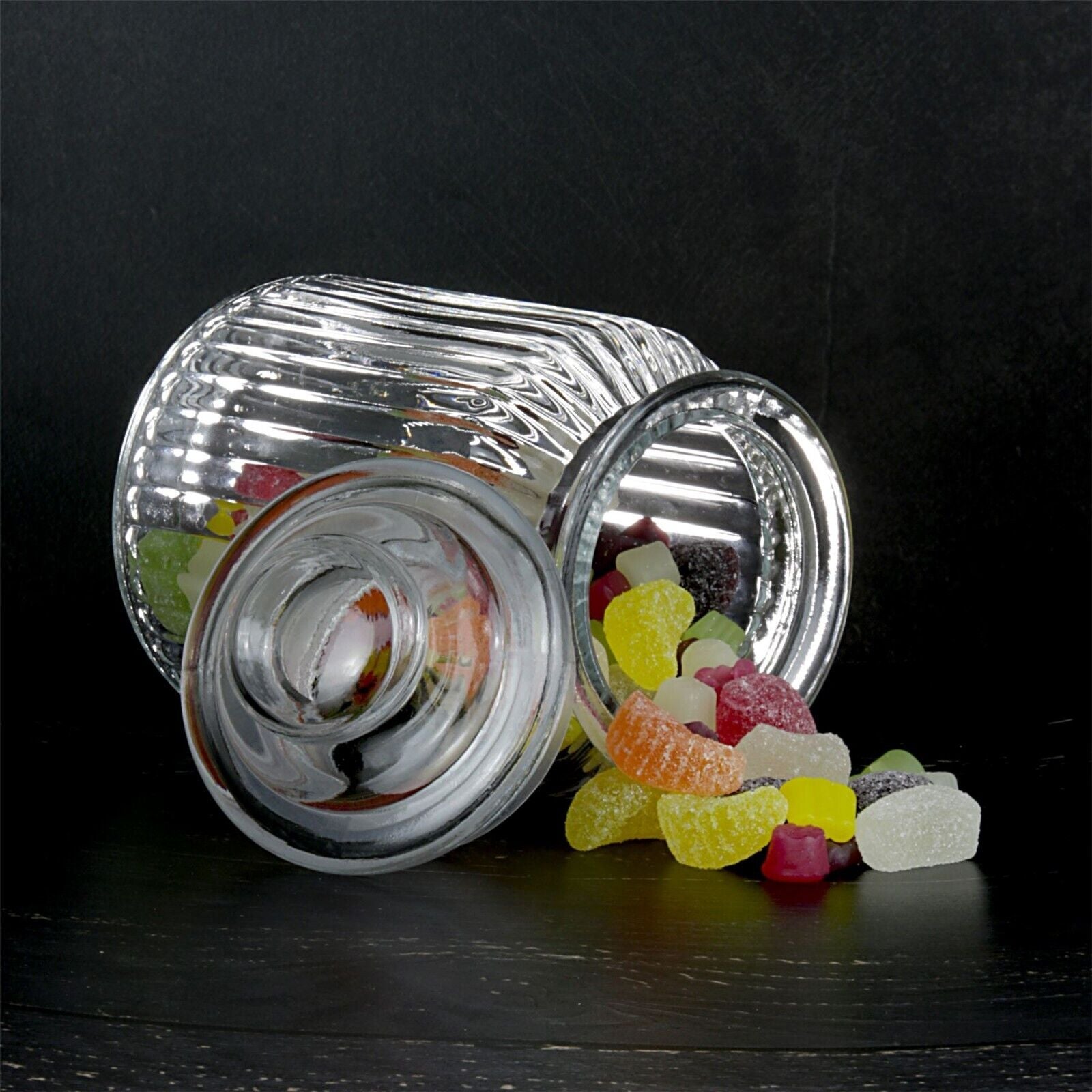 Vintage Airtight Glass Jars 990Ml - Set of 3 Traditional Sweet Jar Storage | M&W