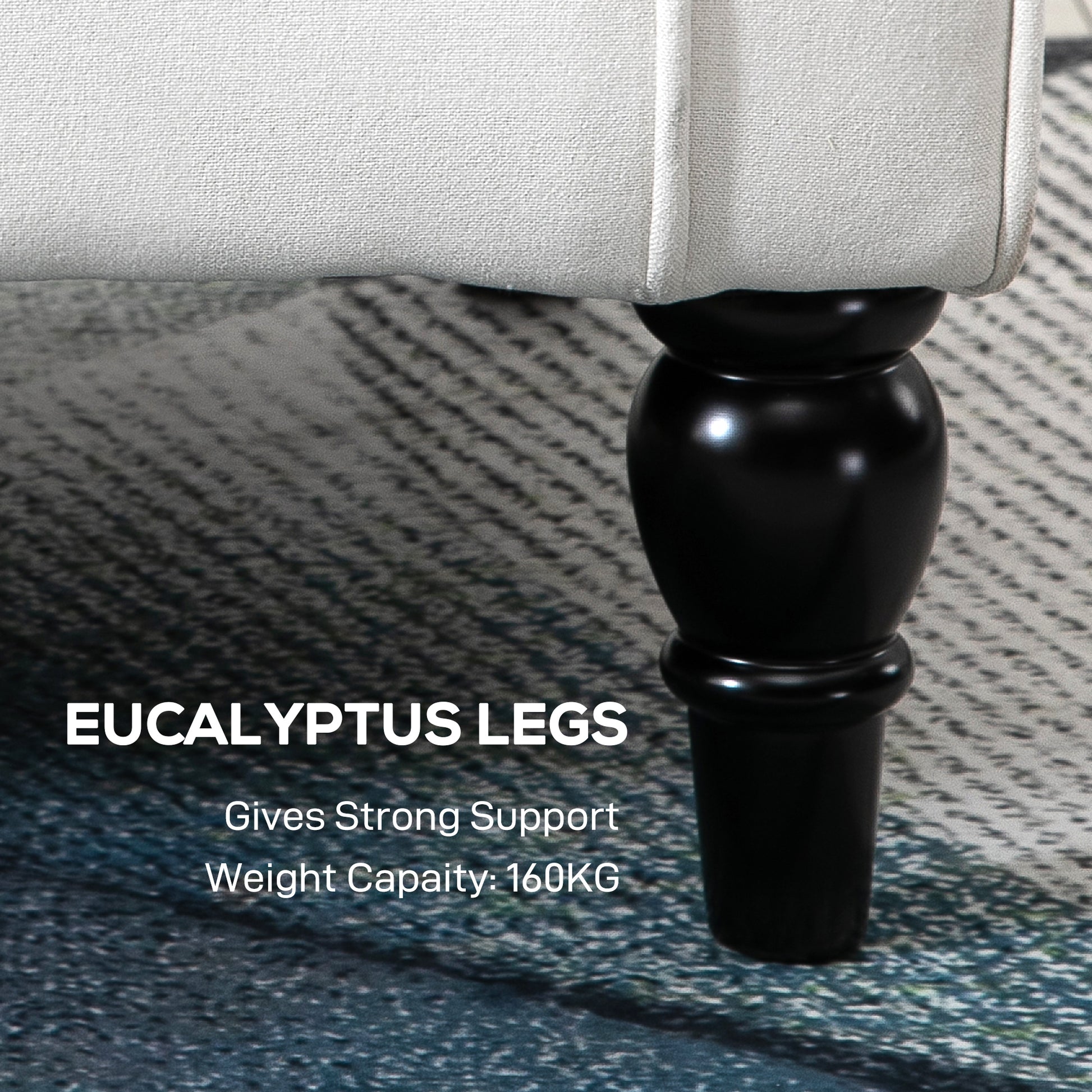 Retro Accent Chair Wingback Armchair with Wood Frame for Living Room