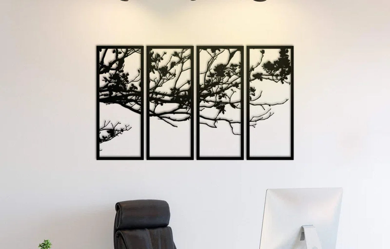 Handmade Trees and Nature Wall Decor on Metal