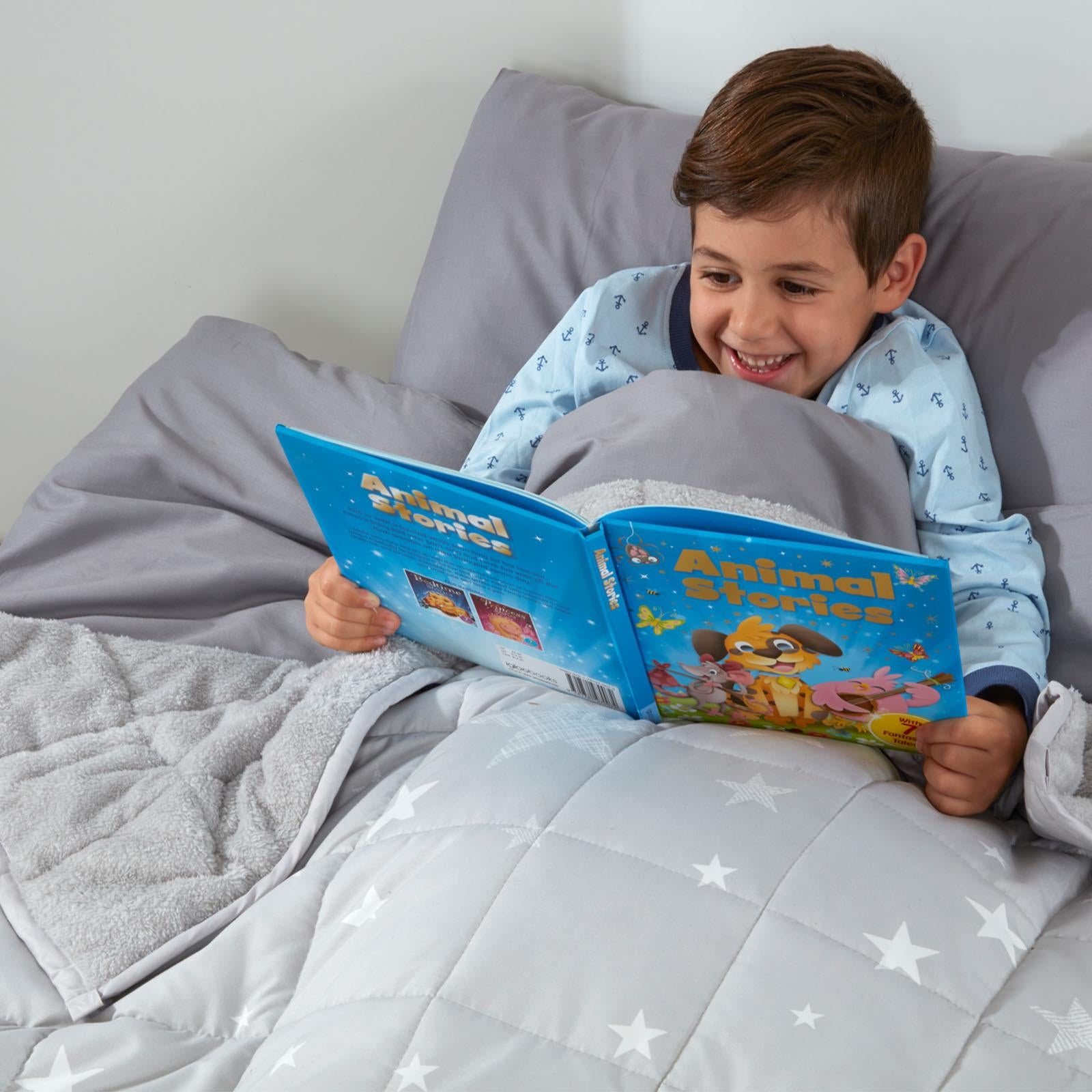 Dreamscene Star Teddy Fleece Weighted Blanket Kids Sleep Therapy Anxiety Throw