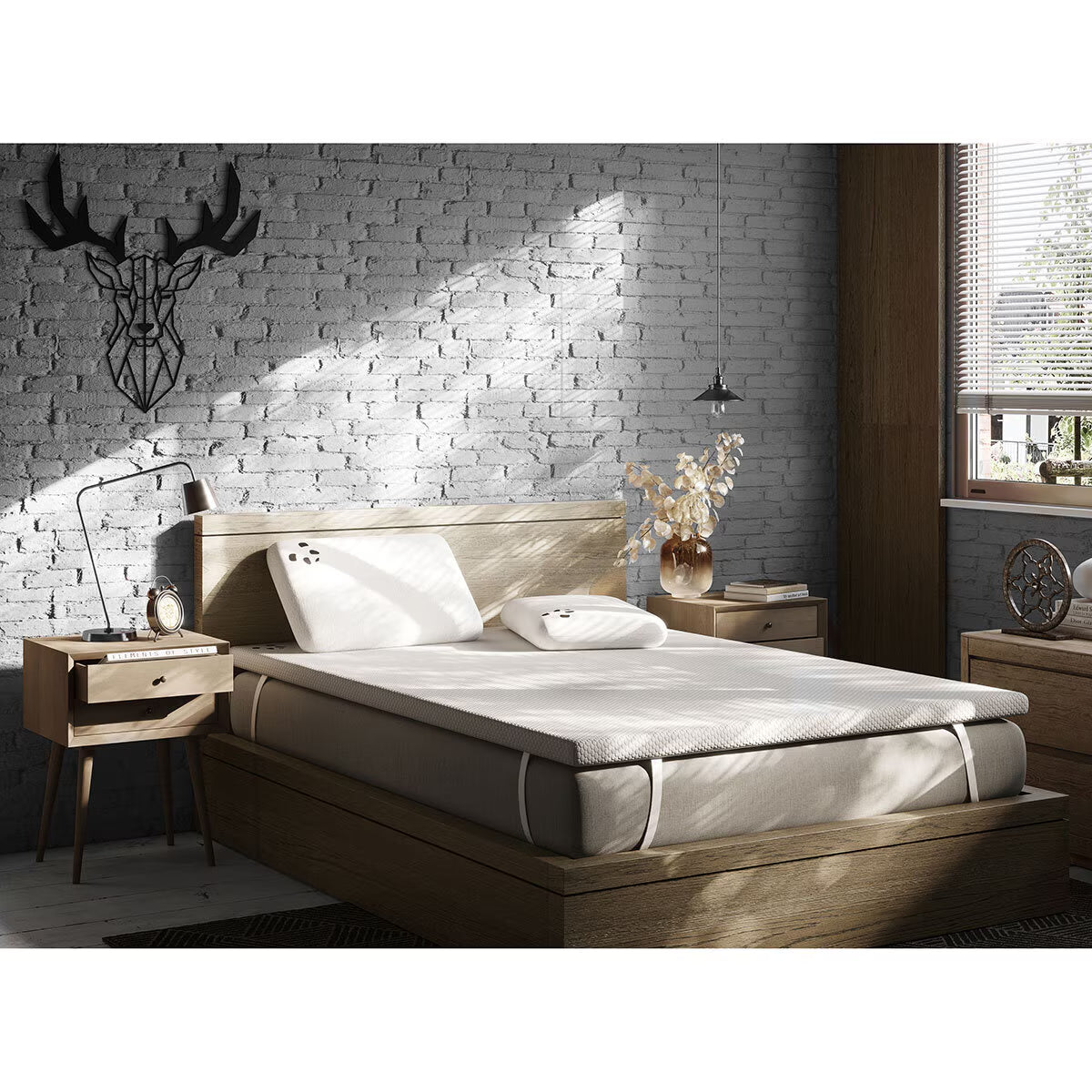 Memory Foam Bamboo Mattress Topper, Super King