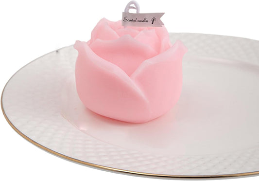 Rose Flower Candle, Handmade Creative Rose Scented Candle, Aromatherapy Candle Ornament, Rose Shaped Tealight Candles for Wedding Valentine'S Day Baby Shower Bridal Shower Birthdays Home Decoration