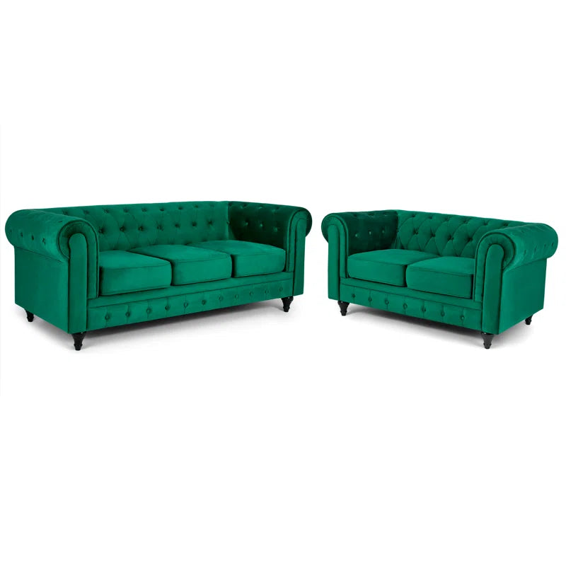 Katherin 2 - Piece Velvet Living Room Set