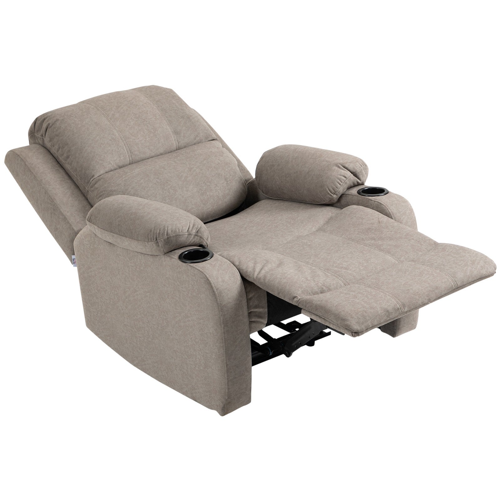 HOMCOM Recliner Armchair for Living Room, Recliner Chair with Cup Holder