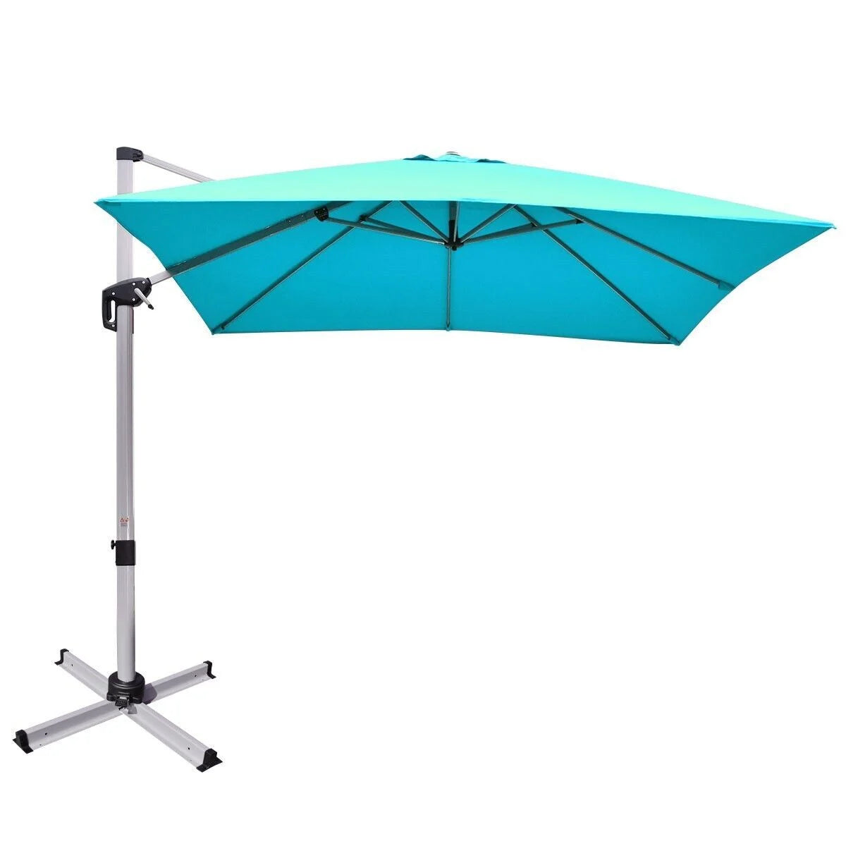 3M Cantilever Garden Parasol with Tilted Design and 360° Rotation
