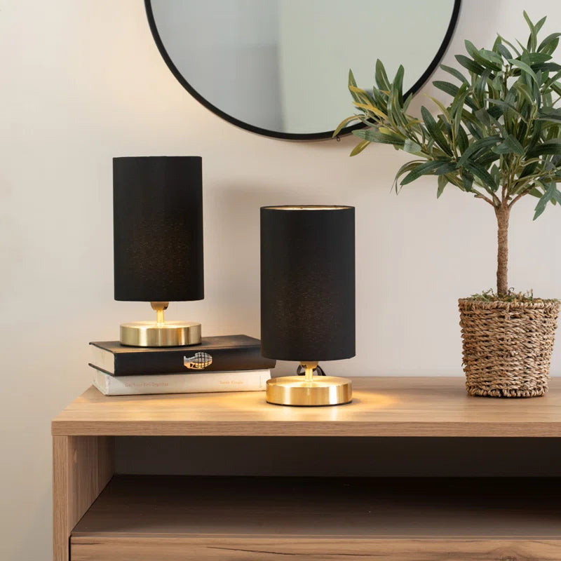 Romica Pair of Touch Table Lamps with Fabric Shades