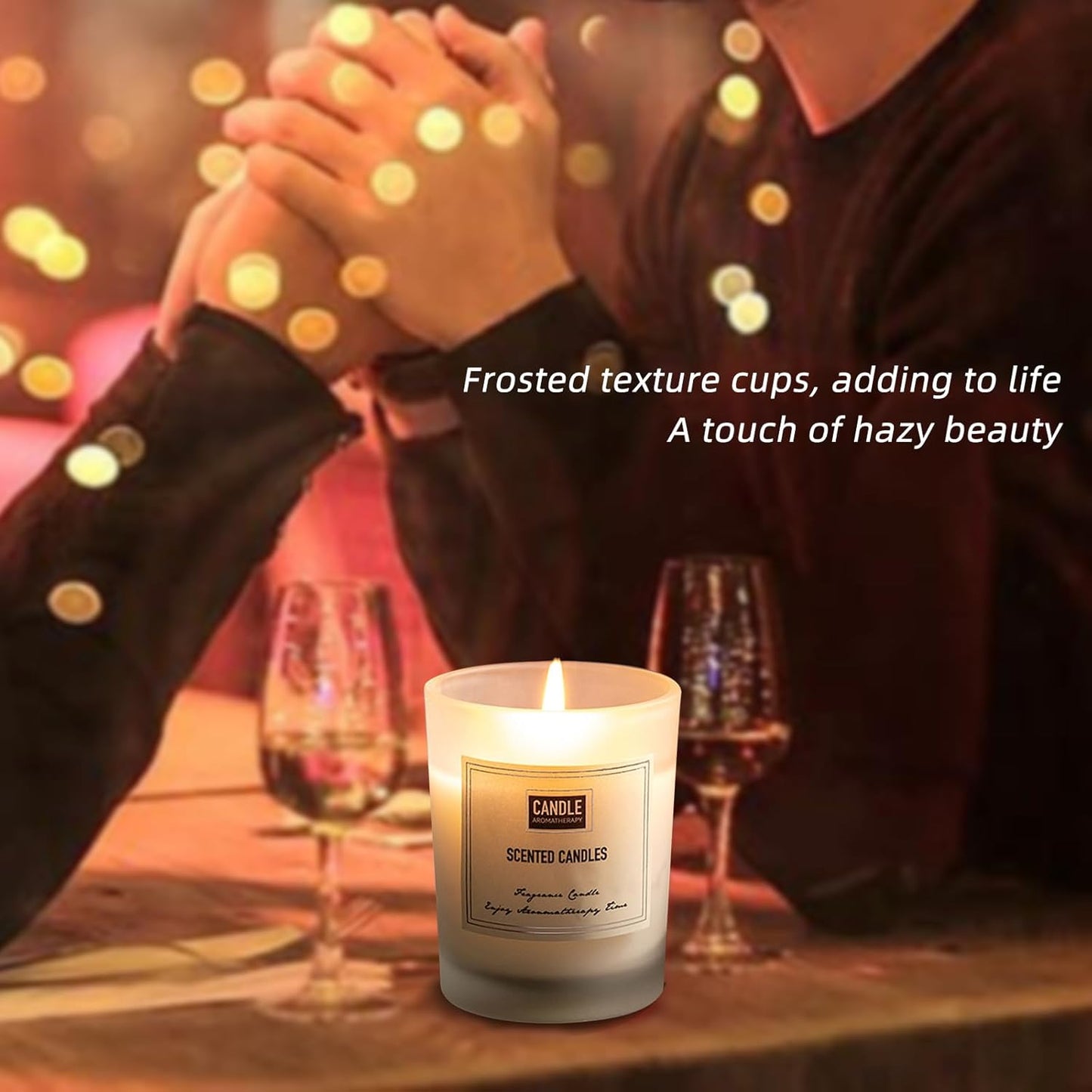 Aromatherapy Candles for Valentine,Essential Oil Aromatherapy Candle, Long Burning Soy Candle, Scented Candles with Gift Box for Sleep Massage Spa, Gift & Home Supplys