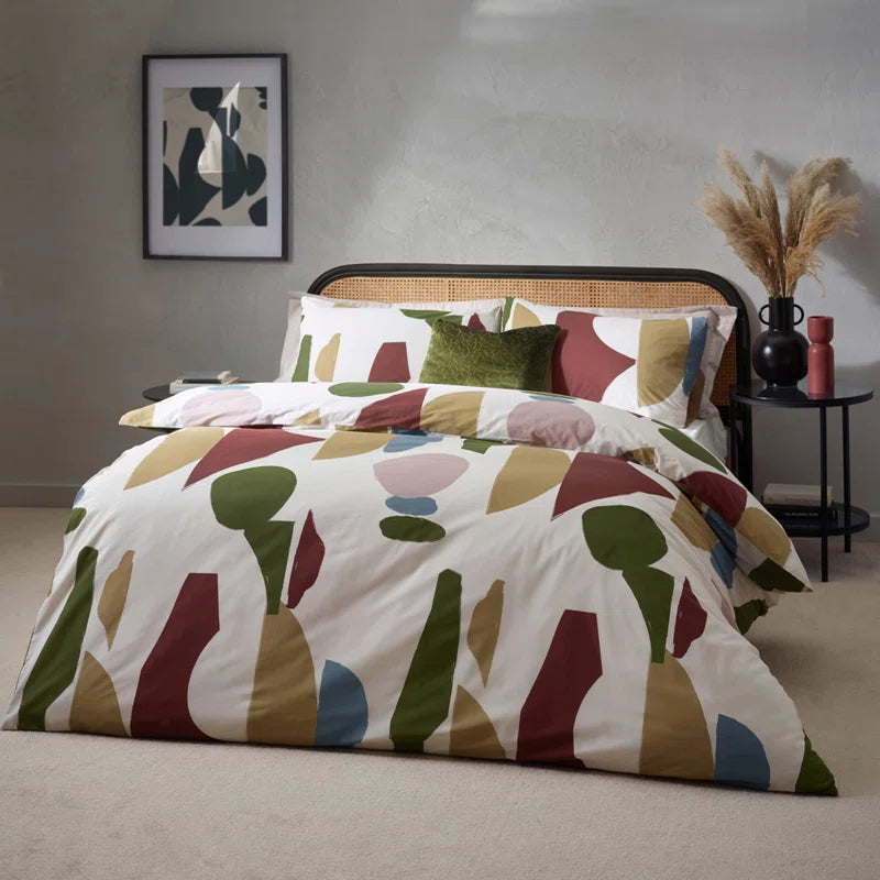 Areonia Cotton Blend Duvet Cover Set with Pillowcases