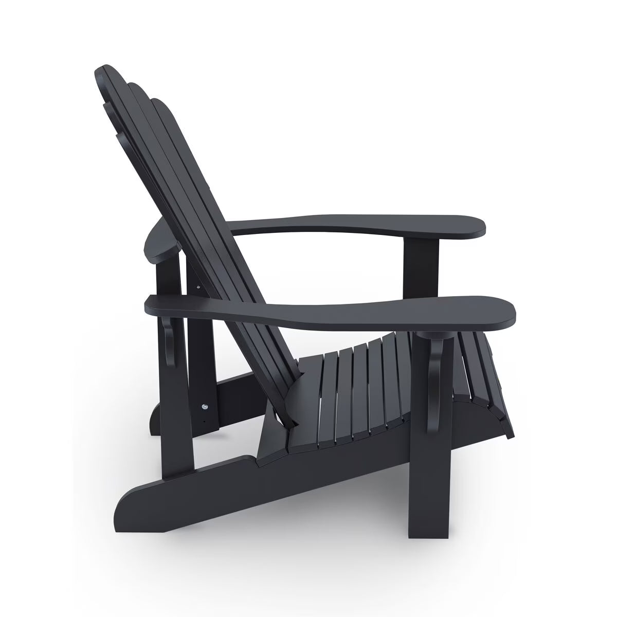 Adirondack Faux Wood Garden Chair in Black