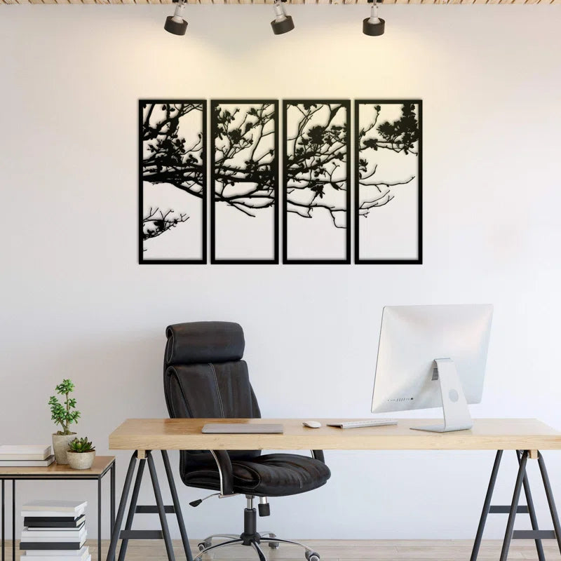 Handmade Trees and Nature Wall Decor on Metal