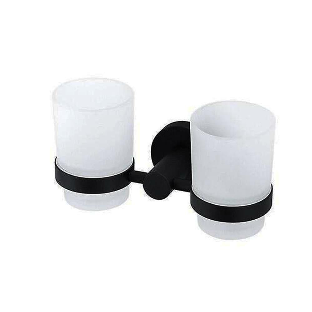 Modern round Black Matte Bathroom Accessories
